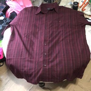 Marc Edwards red plaid short sleeve top size 2XLT